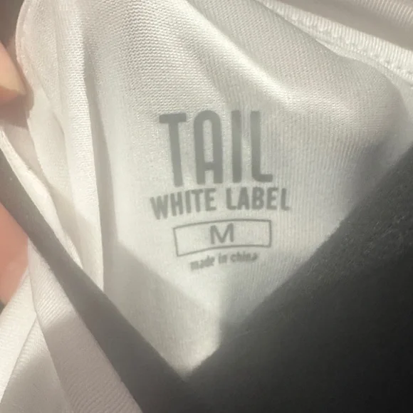 Tail White Label —  White Sleeveless Blouse with Black Trim - Picture 2 of 5
